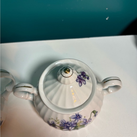 Supreme White Ceramic Base Cream and Sugar Set Vintage - Picture 4 of 6